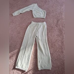 Nasty Gal Soft Knit Sweater Set in Sage Green